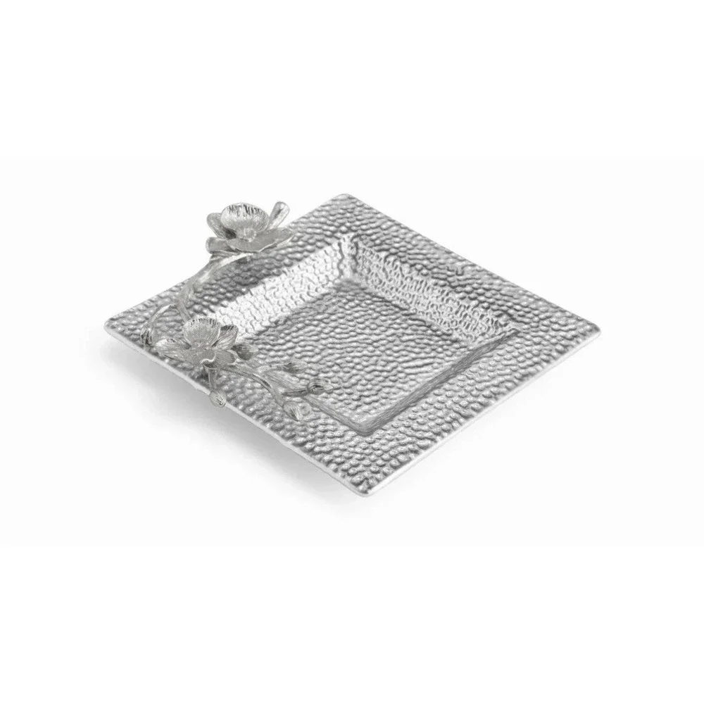 Michael Aram Hammered Glass Snack‎ Dish/Trinket Tray/Soap Dish/Jewelry Tray